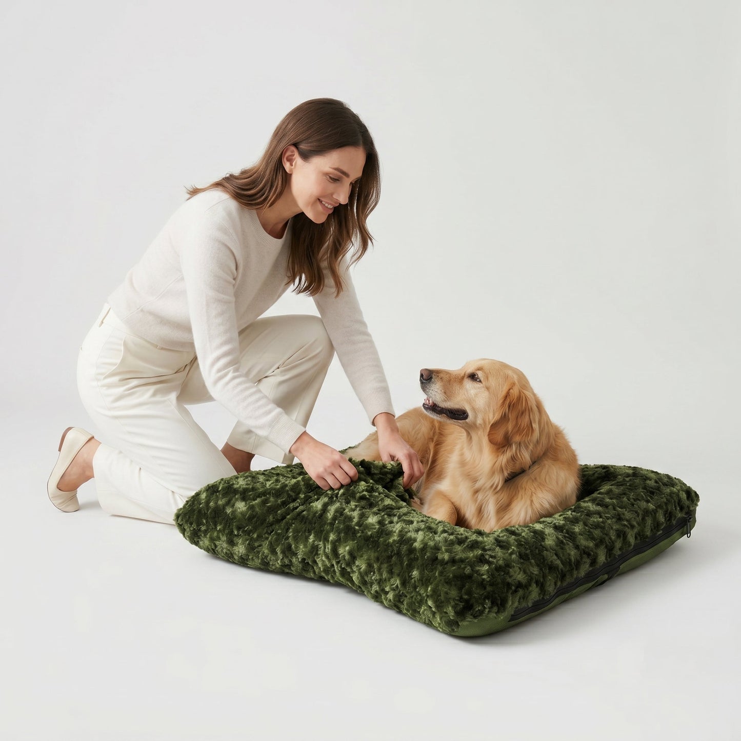 Zenm™ Furvana Rectangle Bolstered Dog Bed - Premium Cloud Nesting Pet Mattress